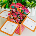 Miniatyrbillede 1 af 10: 3D pop-up buket papirblomster 1 1 1