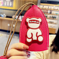 Miniatyrbillede 1 af 10: 2 STK Pull Out Car Key Case Pull Out Key Sleeve ROSE RED rose red