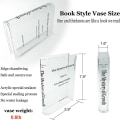 Miniatyrbild 10 av 10: Nya Clear Book Vas Bok Vaser RÖD RÖD
