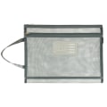 Miniatyrbillede 1 af 10: 2 Stk Dokumenttaske Brevpapir Penalhus Opbevaringspose GRÅ Gray Double Layered-Double Layered