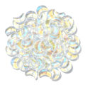 Miniatyrbild 3 av 5: 100st Moon Shapes Beads Glaspärlor Clear AB Color Beads