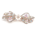 Pikkukuva 1 / 7: Crystal Flower Hair Clips Hair Barrettes PURPLE Purple