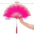 Miniatyrbild 2 av 10: Feather Folding Fläkt Party Decor RÖD red