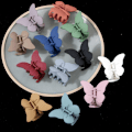 Miniatyrbillede 7 af 8: 4 stk. Butterfly Hårspænder Matte Hårklo Clips B B B