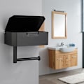 Miniatyrbilde 5 av 9: Tissue Box Baderom Toalett Tissue Holder SORT D D BLACK D-D