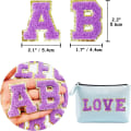 Miniatyrbillede 5 af 5: Engelsk alfabet Patch Broderi Patch bogstavlapper