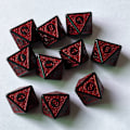 Pikkukuva 1 / 10: 10 kpl set Noppapelit PUNAINEN red