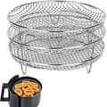 3-pack Luftfritösställ, Luftfritös Korg, Rostfritt Stål