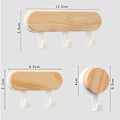 Miniatyrbillede 2 af 10: Trækroge Vægbøjler Kroge SORT 2 KROGE 2 KROGE Black 2 hooks-2 hooks