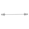Pikkukuva 10 / 10: Kaulustanko Pin Solmio rintakoru MUSTA DOUBLE CHAIN ​​DOUBLE CHAIN Black Double Chain-Double Chain