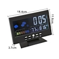 Miniatyrbild 2 av 8: Väder elektronisk väckarklocka digital spegel Black