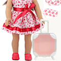Pikkukuva 3 / 10: Nukkekärryn tavaratila Miniatyyri matkalaukku PINK SOLID VÄRI KIINTEÄ pink solid color-solid color