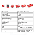 Pikkukuva 4 / 7: 45 kpl Koodauskytkin Vipukytkin Double Row Dip Switch