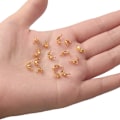 Pikkukuva 2 / 2: 200 kpl Clamshells Crimp helmipinnoitetut päätyhatut kullatut päätykappaleet