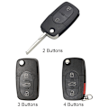 Miniatyrbillede 2 af 10: Bilnøgleboks Fjernbetjening Bilnøgleskal 2 KNAPPER 2 KNAPPER 2 Buttons