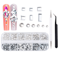 Miniatyrbillede 6 af 10: 12Gird Box Nail Art Diamond Rhinestones STYLE C STYLE C Style C