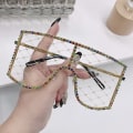 Miniatyrbillede 9 af 10: Rhinestone Mesh Glasses Y2K Solbriller C2 C2 C2