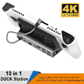 Miniatyrbilde 1 av 10: Spillkonsollstativbase USB Type-C Hub 10-IN-1 10-IN-1 10-in-1