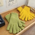 Miniatyrbillede 6 af 10: Full Finger Handsker Strikkede Stretch Handsker GUL yellow