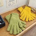 Miniatyrbillede 6 af 10: Full Finger Handsker Strikkede Stretch Handsker SORT black