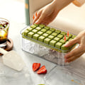 Miniatyrbild 6 av 10: Ice Cube-bricka Ice Cube Maker Mould GRÖN 32 GRIDS 32 GRIDS Green 32 Grids-32 Grids