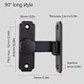 Pikkukuva 3 / 10: 90 asteen ovisoljen nokan sylinterin lukot MUSTA LYHYT LYHYT Black Short-Short