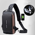 Miniatyrbillede 7 af 10: Brysttaske Crossbody-taske SORT black