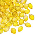 Miniatyrbillede 1 af 3: 100 stk. Gul Citron Charms Håndlavede Lampwork Resin Citron Charms