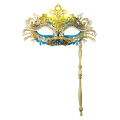 Miniatyrbillede 5 af 10: Maskerademaske med holdepind SORT SORT