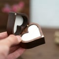 Miniatyrbilde 4 av 10: Smykkeskrin Ring Oppbevaringsboks BRUN ENKEL SINGEL brown single-single