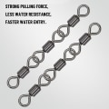 Miniatyrbillede 6 af 9: 20 stk Fishing Snap Connector med Pin Rolling Swivel 5 5 5