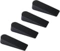 Dörrstopp, 4-pack gummidörrstopp uppgradering, 100 % silikon, giftfri, luktfri, svart