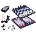 Resespel - Engelhart - Backgammon/Schack - 24 cm - Svart/Vit - Magnetisk