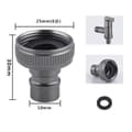 Skruvgänga tvättmaskin kranadapter 25 mm Grå