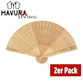 Miniatyrbillede 2 af 4: MAVURA ventilatorer » MAVURALiving ventilatorsæt lavet af premium sandeltræ Carnival trælommeventilatorer Sandalträfärg