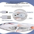 Miniatyrbillede 4 af 4: Interaktivt legetøj til kat - MAVURA - Flippy Wriggling Fish - Genopladelig USB - Med katteurt - Holdbar Blå