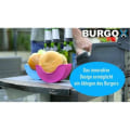 Miniatyrbillede 3 af 4: MAVURA BURGOX hamburgerpresse - den smarte hamburgerholder lavet af genanvendelig silikone, Hamburger Sandwich Bagles Donut Berliner h Blå