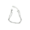 Miniatyrbild 4 av 4: MAVURA armband »Dubbel armband dubbel mini boll armband dam armband arm smycken dubbel silver kedja armband«