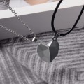 Miniatyrbild 4 av 4: MAVURA halsband med hänge »ONEHEART magnet hjärta dubbel kedja 2in1 dam halsband herr halsband partner halsband par kedja