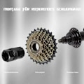 Miniatyrbillede 3 af 4: Kædepisk - MAVURA - 3 i 1 sæt - Cykelværktøj - Stål - Orange farve Silver, Svart