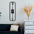 Miniatyrbild 5 av 6: Dekory Elegant rektangulär metallväggklocka 60 cm