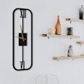 Miniatyrbild 3 av 6: Dekory Elegant rektangulär metallväggklocka 60 cm