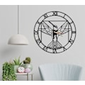Miniatyrbild 6 av 6: Dekory Vitruvian Bird Väggklocka Metall 120 cm