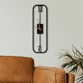 Miniatyrbild 4 av 6: Dekory Elegant rektangulär metallväggklocka 60 cm