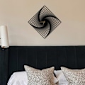 Miniatyrbild 4 av 6: Dekory Rektangulär Spiral Väggklocka 110 cm
