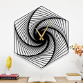 Miniatyrbild 1 av 6: Dekory Spiral Hexagon Väggklocka 50 cm