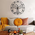 Miniatyrbild 1 av 6: Dekory Vitruvian Bird Väggklocka Metall 90 cm