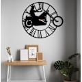 Miniatyrbild 4 av 5: Dekory Metal Motorcykel Väggklocka 70 cm