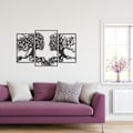 Miniatyrbild 2 av 4: Metallväggdekoration Höstsilhuett 60 x 100 cm, väggkonst ansikte av en kvinna och man i metall heminredning