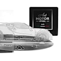 Miniatyrbillede 2 af 4: Alfa Romeo 4C indgraveret bilsilhuetmodel i rustfrit stål
